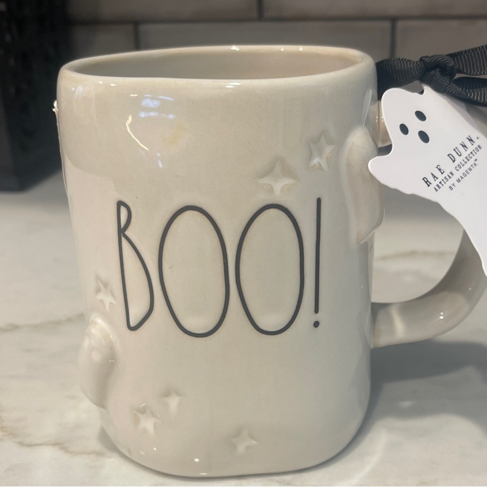 Rae Dunn  'BOO!' Star Ghost Mug New Design 2025